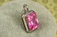 Кулон Xuping Jewelry розовый прямоугольник 2.3 см серебристый - изображение 2