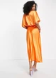 Платье миди атласное однотонное Asos Оранжевое 10898 L (46) - изображение 3