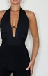 Боди в рубчик с корекцыей бюста PrettyLittleThing Черный 11039 S (42) - изображение 3