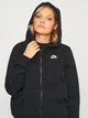 Толстовка на молнии утепленная с капюшоном женская Nike W Nsw Club Flc Fz Hoodie Std DQ5471-010 L Black/White (196149264998) - изображение 4