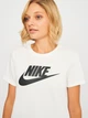 Футболка хлопковая женская Nike Club Tee DX7906-100 S Белая с принтом (0196154000543) - изображение 4