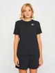 Koszulka damska bawełniana Nike W Nsw Club Ss Tee DX7902-010 XS Czarna (196153998964) - obraz 1