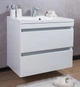 Тумба Borneo 800 c умывальником Lucia 800C, белый глянец - изображение 3
