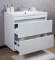 Тумба Borneo 800 c умывальником Lucia 800C, белый глянец - изображение 4