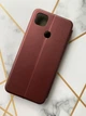 Чехол-книжка бордовый с рисунком на Xiaomi Redmi 9C/10A Пушин котик (принт 412) - изображение 2