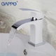 Змішувач для умивальника GAPPO G1007-8, білий/хром - изображение 2