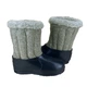 Валенки суконные меховые короткие с калошем Sanlin 70506-10 шитые бурки серые размер 39 (25-25,5 см) - изображение 3