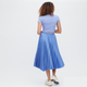 Спідниця Uniqlo SATIN PLEATED розмір S блакитна (456442) - изображение 2