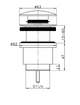 Донный клапан FRAP F62-7 нажимной, 1 1/4", черный - изображение 3