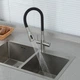 Смеситель для кухни на две воды Gappo G4399-65 гибкий излив нержавеющая сталь сатин - изображение 2
