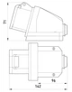 Силовая розетка 2P+PE 32А 230В стационарная IP44 синяя [p012002] E.NEXT e.socket.pro.3.32 - изображение 2