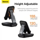 Тримач для телефонів та планшетів Baseus B10551500111-00 Seashell Series Folding Phone Stand black - зображення 8