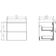 Тумба для умывальника Cersanit Moduo 55x44,7x59,5см серый (K116-022) - изображение 2