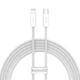 Кабель Baseus Type-C to Lightning 2м PD 20W Dynamic Fast Charging White (CALD000102) - изображение 1