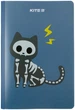 Блокнот Kite Cat Sceleton подвійна пластикова обкладинка А5+ 40 аркушів у клітинку Синій (K23-460-1) - зображення 1