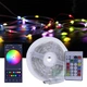 Светодиодная LED гирлянда лента музыкальная 10 метров RGB 5050 NAZIM с Bluetooth микрофон водостойкая без клейкой основы от USB - изображение 10