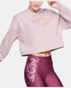 Свитшот женский Under Armour Rival Fleece Cropped Sweatshirt (размер: S) Pink Fog - изображение 1