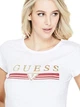 Футболка женская GUESS MATTI METALLIC TEE (размер: XS) белая - изображение 2