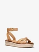 Босоножки женские Michael Kors Ripley Pebbled Leather Espadrille Sandal (размер: 35,5 / US 6) 22,5 см арахис - изображение 2