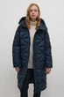 Длинная зимняя куртка стеганая Finn Flare FWB11075-101 синяя M - изображение 1