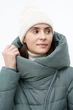 Довга жіноча зимова куртка Finn Flare FWB11010-506 зелена M - зображення 5