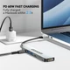 USB-хаб Essager 7 in 1 USB C HUB 60W HDMI 4K, Type-C, USB 3.2, USB 2.0, TF, SD Grey (EHB07-QH0G-Z) - изображение 4