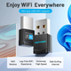 Wi-Fi-адаптер USB Vention KDSB0 AC600, дводіапазонний 2,4/5 ГГц, міні, чорний - изображение 2