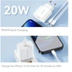 Зарядний пристрій Essager Vanjane Travel Phone Charger Set PD20W with PD 20W cable Type C to Lightning EU White (EFJB02-XBL02-T) - изображение 5