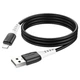 Кабель Hoco lightning silicone charging data cable X82 |1m, 2.4A| black - изображение 1