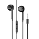 Навушники проводні Hoco Crystal joy wire-controlled earphones with 3,5mm mic M101 black - зображення 1