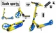 Дитячий двоколісний самокат Scale Sports SS-08 з ручними гальмами та переднім амортизатором, Жовто-блакитний - зображення 6
