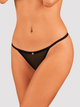 Stringi otwarte Obsessive Celia Noir M/L Czarne (5901688252871) - obraz 1