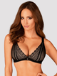Biustonosz Obsessive Estiqua XS/S Czarny (5901688238363) - obraz 1