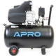 Компресор Apro 1.5 кВт 50 л одноциліндровий масляний прямий привід 205 л/хв 8 бар 2 виходи (000077132) - зображення 2