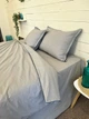 Компплект постільної білизни з Washed cotton двоспальний, сірий - изображение 1