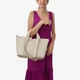Сумка женская кожаная с двумя парами ручек шоппер средняя Regina Notte Shopper 2771 Бежевый - изображение 2