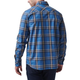 Сорочка 5.11 Tactical Gunner Plaid Long Sleeve Shirt 5.11 Tactical Cobalt Blue Plaid, 2XL (Кобальтово-синий) Тактическая - изображение 2