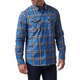 Рубашка 5.11 Tactical Gunner Plaid Long Sleeve Shirt 5.11 Tactical Cobalt Blue Plaid, S (Кобальтово-синій) - зображення 1