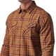 Сорочка 5.11 Tactical Gunner Plaid Long Sleeve Shirt 5.11 Tactical Roasted Barley Plaid, XL (Ячмень) Тактическая - изображение 5