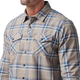 Рубашка 5.11 Tactical Gunner Plaid Long Sleeve Shirt 5.11 Tactical Badlands Tan Plaid L (Коричневий) Тактична - зображення 5