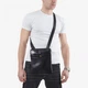 Сумка мужская кожаная кросс-боди средняя InBag Сrossbody m01349 Черный - изображение 2