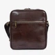 Сумка мужская кожаная кросс-боди средняя InBag Сrossbody m01508 Коричневый - изображение 3