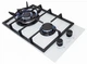Варочная поверхность газовая Luxor PGM WH 320 Black Ultra White + подставка Wok в подарок белый - изображение 6