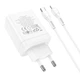 Адаптер сетевой Hoco Type-C to Lightning Cabel Start three-port charger N33 |1USB/2Type-C, PD/QC, 35W/3A| белый - изображение 4