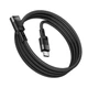 Кабель удлинитель HOCO U107 Type-C Male to Type-C Female USB2.0 extension cable 1.2m Black (6931474789990) - изображение 3
