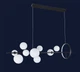 Подвесная люстра Levistella на 10 круглых плафонов под лампу G9 с LED-кольцом 16W IP20 918LP267-10 BK+WH - изображение 2
