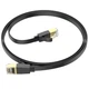 Кабель мережевий HOCO US07 LAN RJ45 CAT6 (1M) (1Gbps=125MB/s.) Чорний - изображение 1