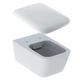 Унитаз подвесной воронкообразный Geberit iCon Square Rimfree с крышкой, белый (201950000/571910000) - изображение 1