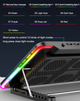 Підставка для ноутбука з охолодженням VHG F5 з RGB-підсвічуванням Laptop Cooling Pad, Red - изображение 9