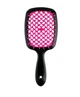 Расческа для волос Super Brush бережное распутывание черный с розовым - изображение 1